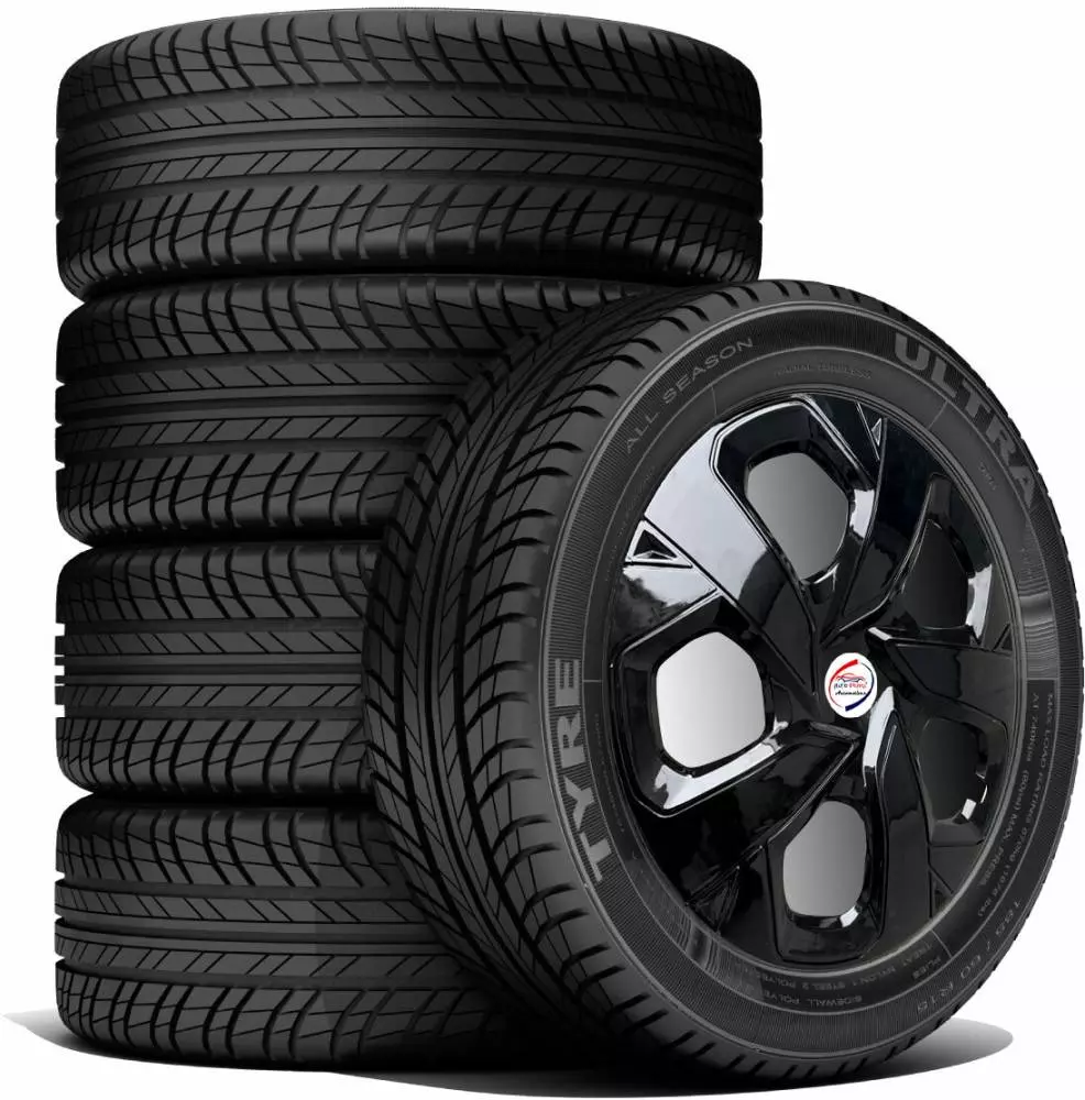Auto Pearl B50 R15 r 381 mm(15 Inch) ess Type Wheel Hubcap with Retention Ring Glossy Black Wheel Cover for Maruti XL6 Alpha Petrol (Set of 4)