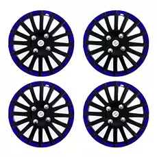 Auto Pearl BT5K16 Premium Quality Car Black and Blue Wheel Cover Caps 33.02 cm (13 Inch) Press Type Fitting Wheel Cover For Maruti WagonR (Pack of 4 Pcs)