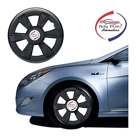 Auto Pearl XYBK23 R15 Press Type Wheel Hubcap with Retention Ring 381 mm(15 Inch) for Maruti Suzuki Gypsy King (Pack of 4 Pcs)