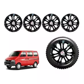 Auto Pearl InBK12 R13 Press Type Wheel Hubcap with Retention Ring 33.02 cm (13 Inch) for Maruti Suzuki Eeco (Pack of 4 Pcs)