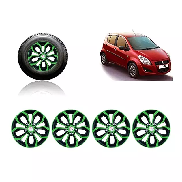 auto-pearl-car-green-black-wheel-cover-caps-14-inch-press-type-fitting-compatible-with-ritz-t-2