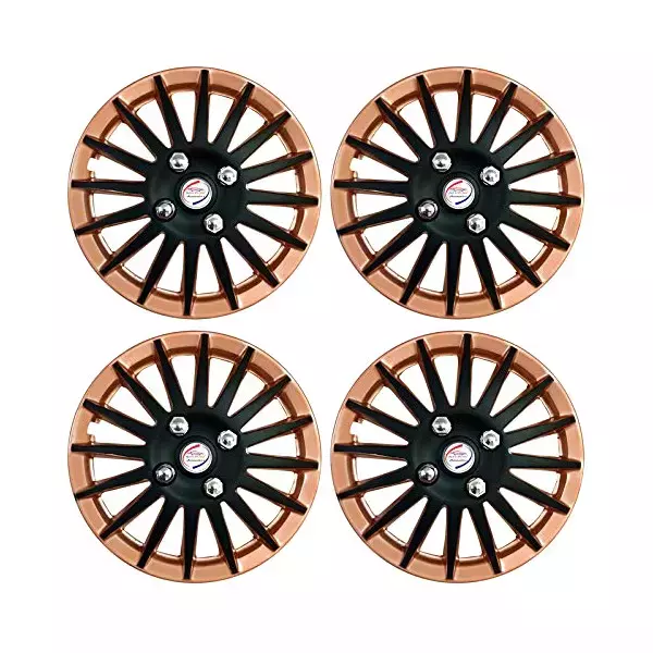 Auto Pearl Car Copper Black Wheel Cover Caps 35.56 cm (14 Inch) Press Type Fitting Compatible with Tata Indigo