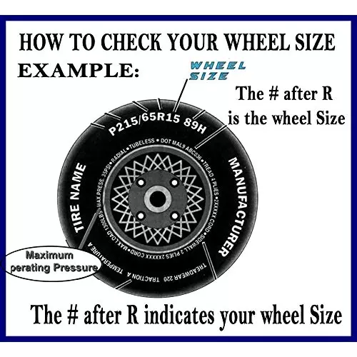 Auto Pearl Car Copper Black Wheel Cover Caps 33.02 cm (13 Inch) Press Type Fitting Compatible with Tata Indica