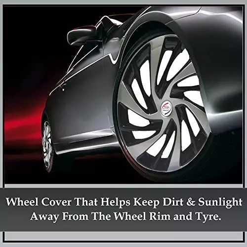 Auto Pearl Premium 33.02 cm (13 Inch) | Set of 4 Pcs Press Type Hubcap Wheel Cover Replacements for Eon D Lite
