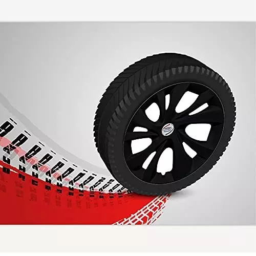 Auto Pearl Car Full Silver Wheel Cover Caps 35.56 cm (14 Inch) Press Type Fitting for Figo Aspire