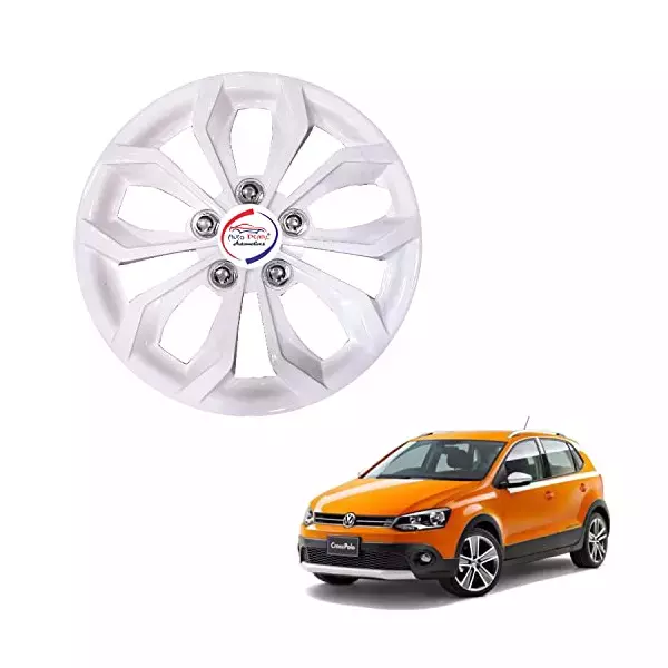 Auto Pearl 381 mm(15 Inch) Set of 4 Pcs Hubcap Wheel Cover Replacements for Polo Cross 2014