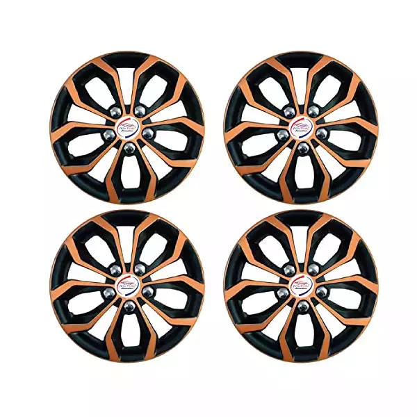 Auto Pearl Car Black Copper Wheel Cover Caps 35.56 cm (14 Inch) Press Type Fitting Compatible with Ford Fiesta