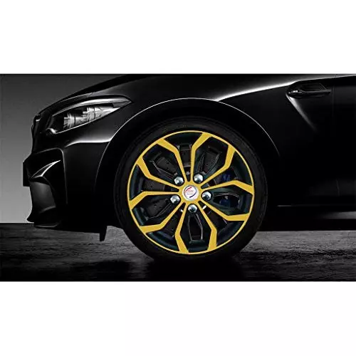 Auto Pearl Car Golden Black Wheel Cover Caps 35.56 cm (14 Inch) Press Type Fitting Compatible with Varito