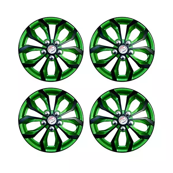 Auto Pearl Car Green Black Wheel Cover Caps 35.56 cm (14 Inch) Press Type Fitting for Maruti Suzuki Ritz Type-2