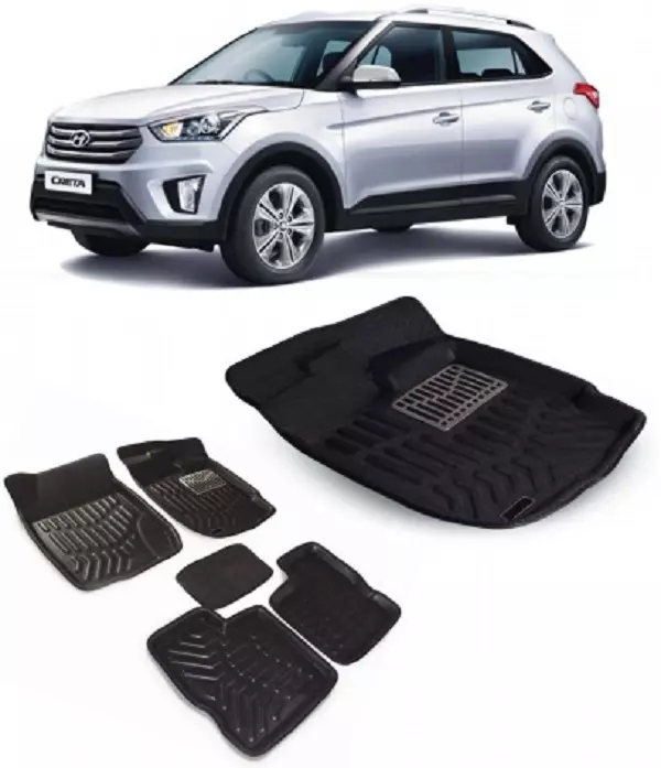 Buy Auto Oprema 3D Car Mats For Hyundai Creta (Black) Online in India