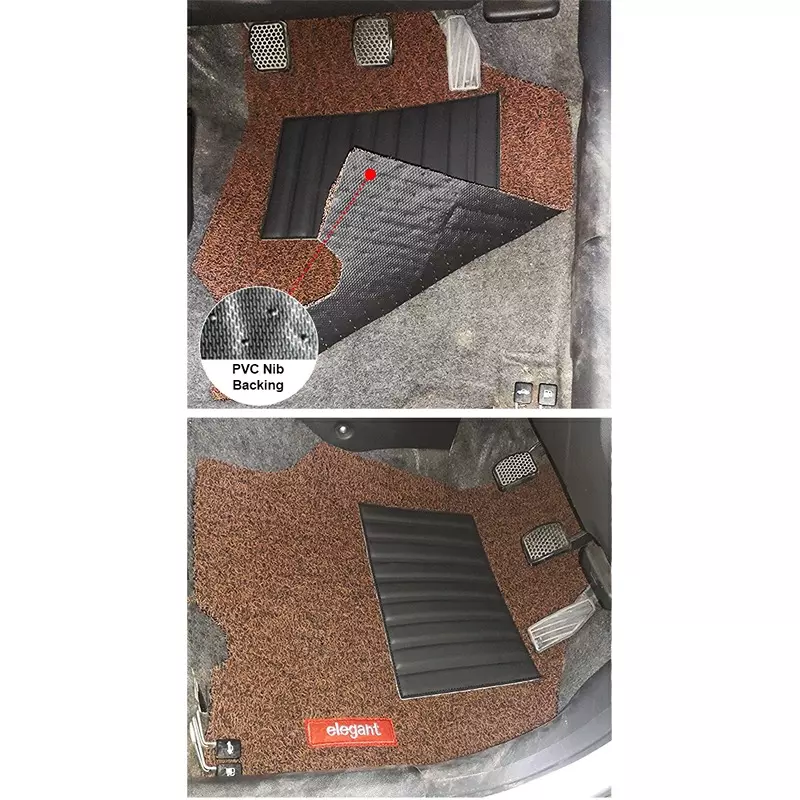 Elegant Grass Tan Car Mat Compatible For Alcazar