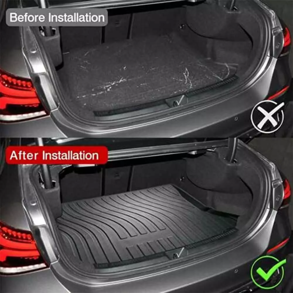 Auto Pearl PVC Tray Mat for Grand I10 Nios 2020 (Black)