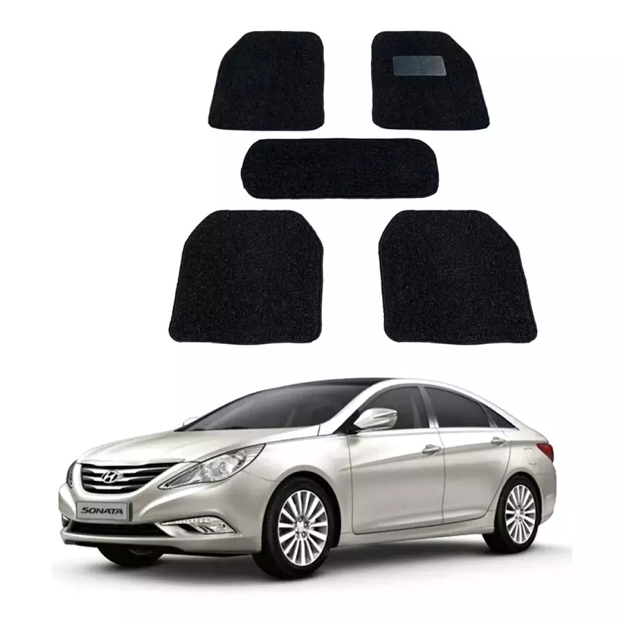 Auto Pearl DB7M120 PVC and Plastic Standard Mat for Sonata Embera 2005-2015 (Black)