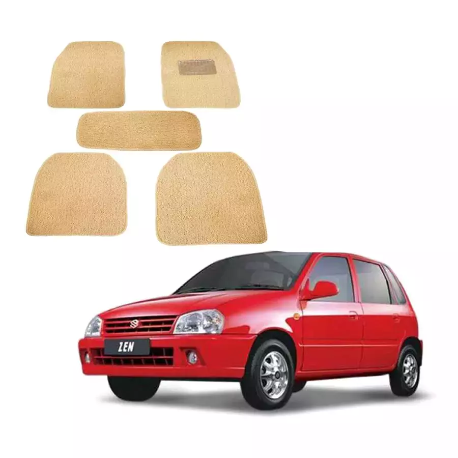 Auto Pearl MA3O193 PVC and Plastic Standard Mat for Maruti Suzuki Zen 2005-2015 (Beige)
