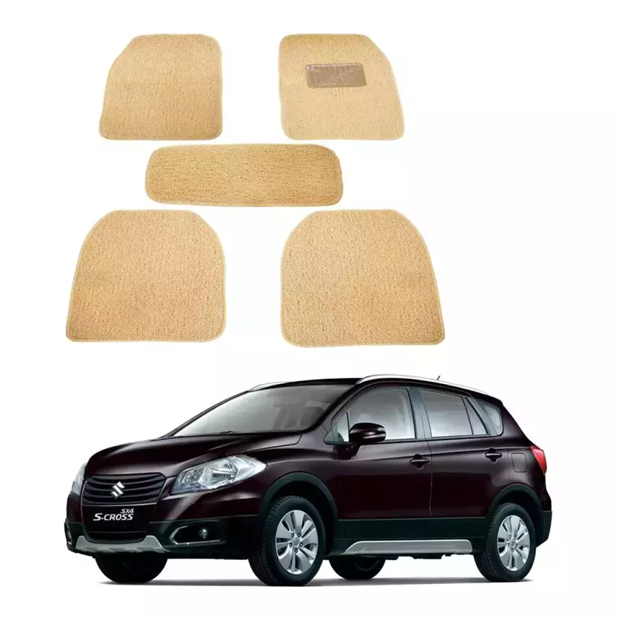 Auto Pearl MA3O178 PVC and Plastic Standard Mat for Maruti Suzuki S-Cross 2005-2015 (Beige)