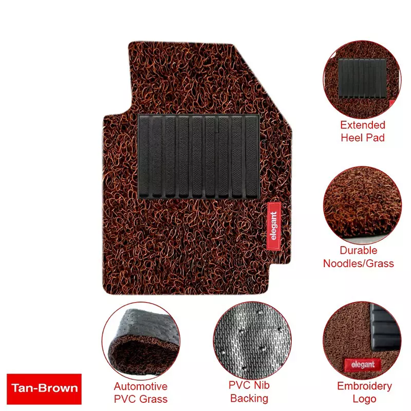 Elegant Grass Tan Car Mat Compatible For Maruti Suzuki Alto