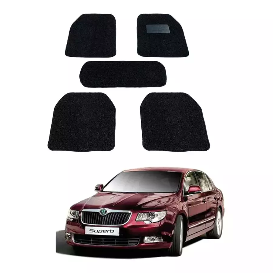 Auto Pearl DB7M257 PVC and Plastic Standard Mat for Skoda Superb 2005-2015 (Black)