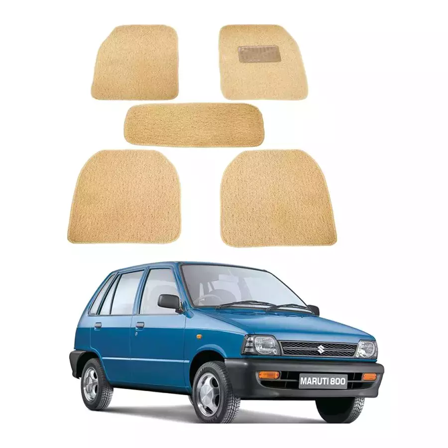 Auto Pearl MA3O159 PVC and Plastic Standard Mat for Maruti Suzuki 800 2005-2015 (Beige)