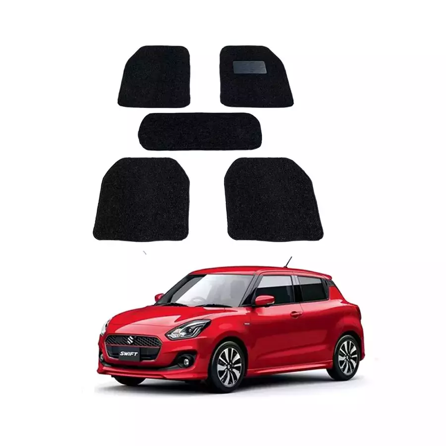 Auto Pearl C8M20 PVC (Polyvinyl Chloride) Standard Mat for Maruti Suzuki New Swift 2015 (Black)
