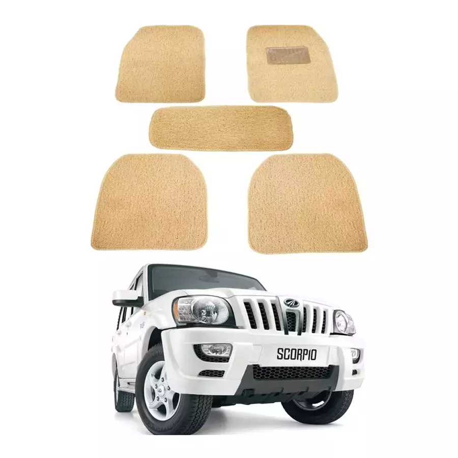 Auto Pearl MA3O148 PVC and Plastic Standard Mat for Mahindra Scorpio 2005-2015 (Beige)