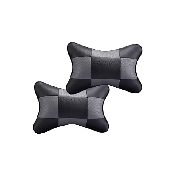 Auto Pearl Black Grey Car Neck Cushion/Neck Pillow Compatible with Maruti Suzuki Celerio
