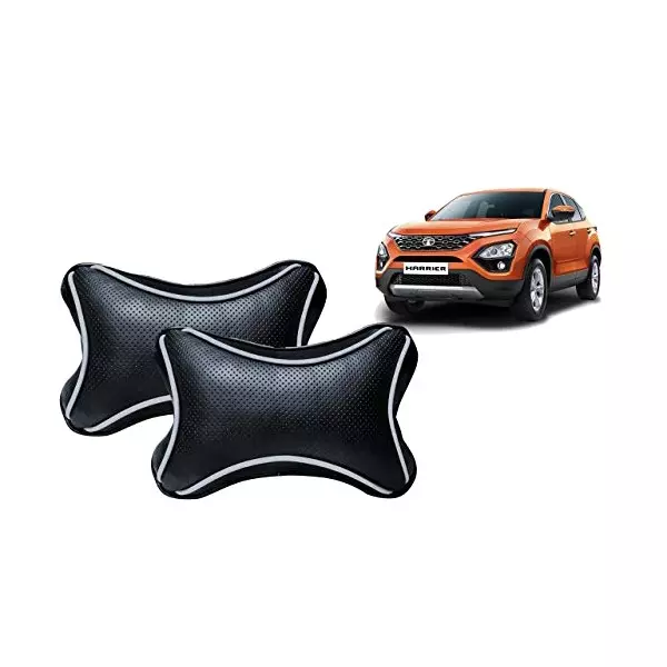 Auto Pearl Black Dots CV Car Neck Rest Pillow Compatible for Tata Harrier 2019-picture-19