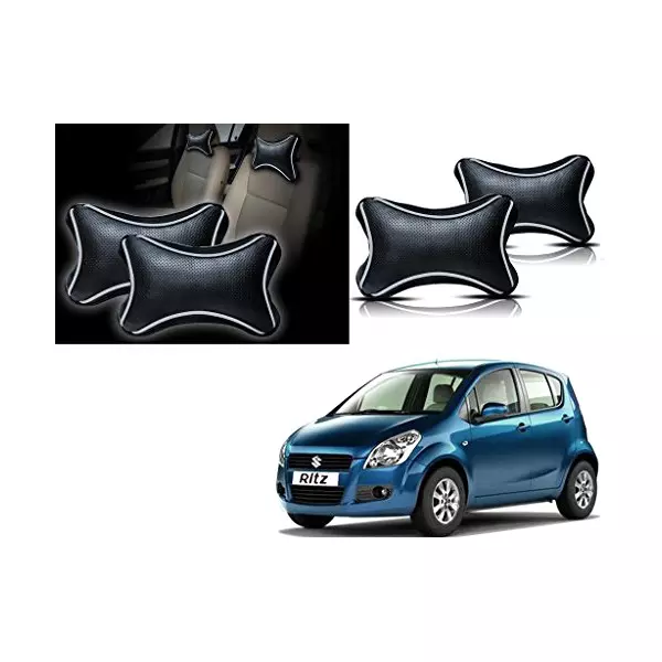 Auto Pearl Black Dots CV Car Neck Rest Pillow Compatible for Maruti Suzuki Ritz-picture-38