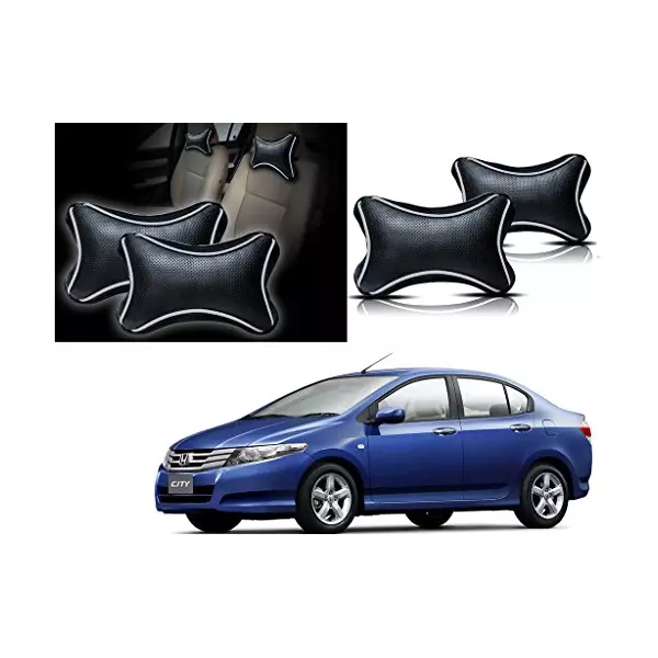 Auto Pearl Black Dots CV Car Neck Rest Pillow Compatible for Honda City Ivtech-picture-36