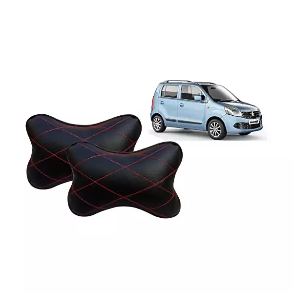 Auto Pearl Black Red CV Car Neck Rest Pillow Compatible for Maruti Suzuki WagonR 2006 2010-picture-42