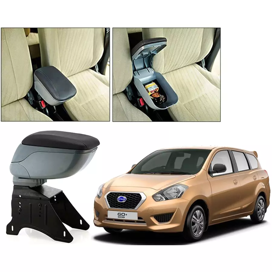 Auto Pearl Grey Leatherette Car Armrest Console Box for Maruti Suzuki Ertiga New 2016, BARM192