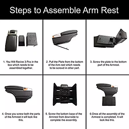 VBX Custom Fit Super Luxury Console/Armrest Set of 1 Pcs for Tata Safari (Black Color)