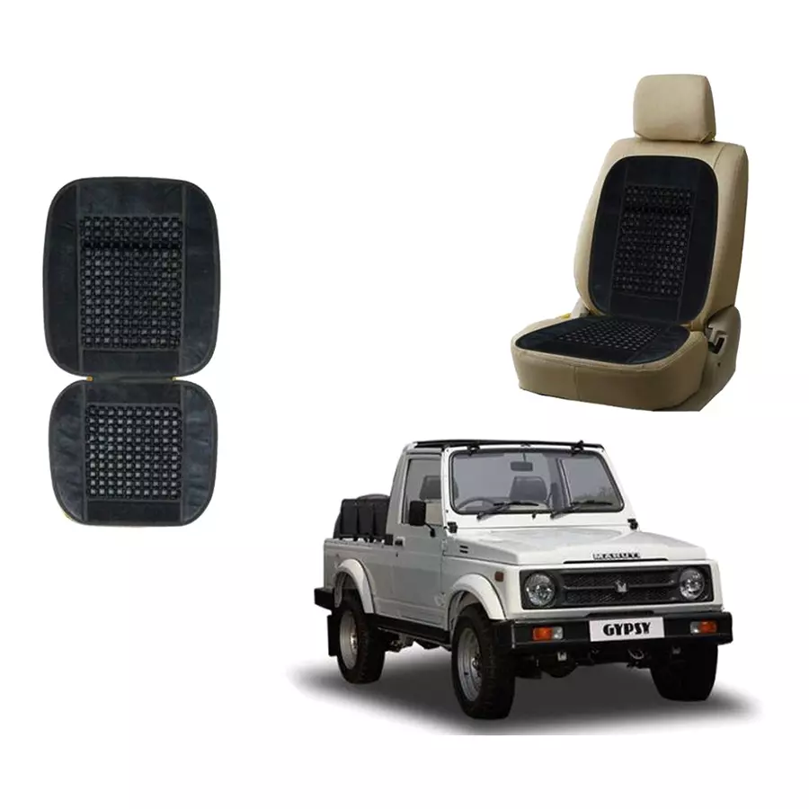 Auto Pearl BSG2P79 Polyester, Cotton Front Vehicle Seating Pad Grey for Maruti Suzuki Gypsy MG 410 (Pack of 2)