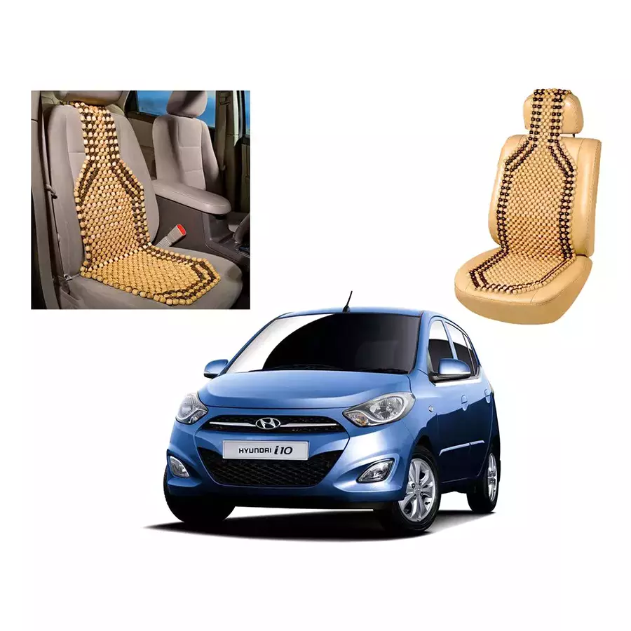 Auto Pearl Black & Beige Velvet Car Cushion for Toyota Spacio, BS303