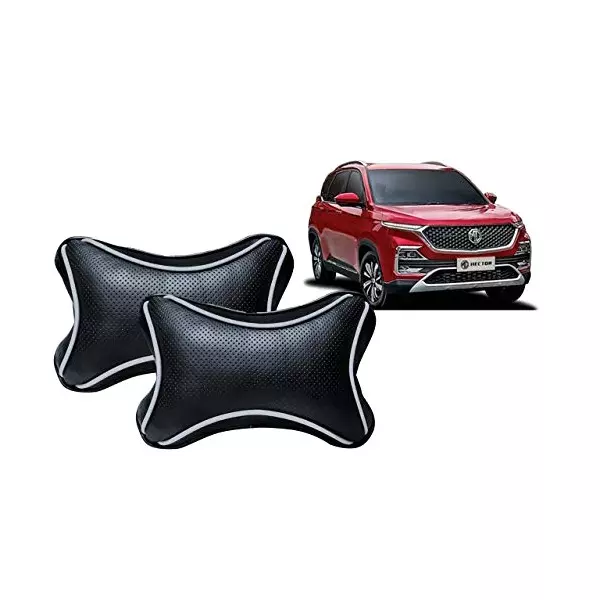 Auto Pearl Black Dots CV Car Neck Rest Pillow Compatible for MG Hector-picture-32