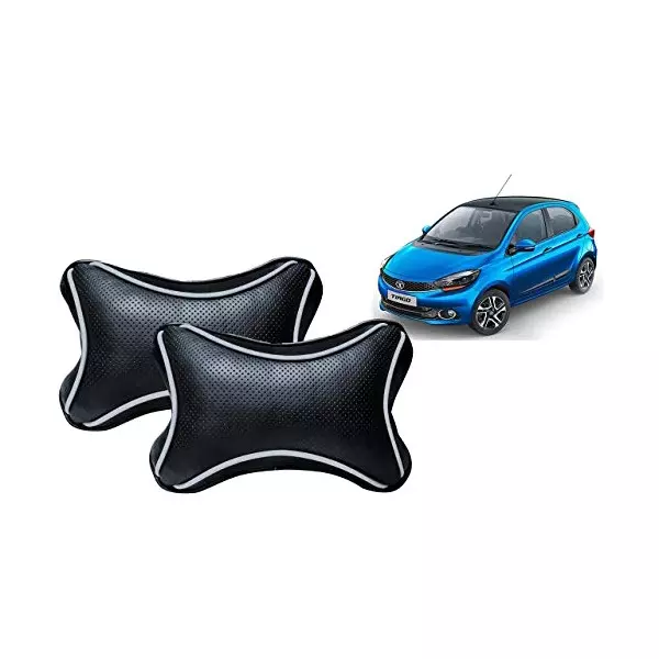 Auto Pearl Black Dots CV Car Neck Rest Pillow Compatible for Tata Tiago 2019-picture-43