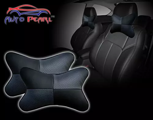 Auto Pearl Black Grey Chess Designer Car Neck Cushion/Neck Pillow for Maruti Suzuki Zen Estilo