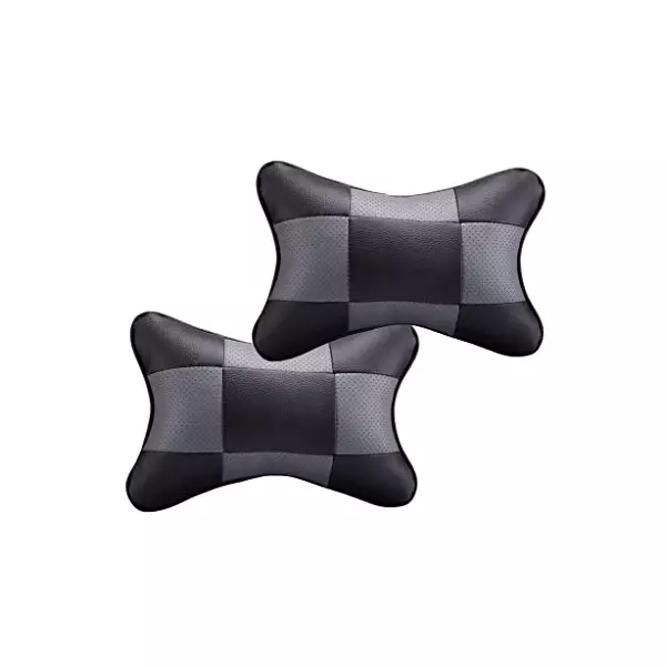 Auto Pearl Black Grey Car Neck Cushion/Neck Pillow Compatible with Santro