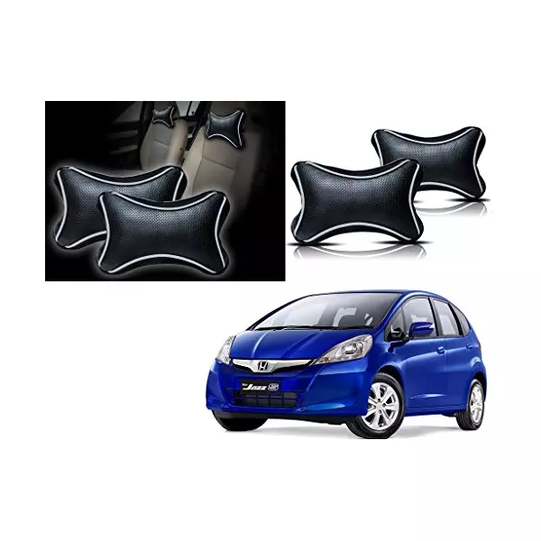 Auto Pearl Black Dots CV Car Neck Rest Pillow Compatible for Honda Jazz-picture-23