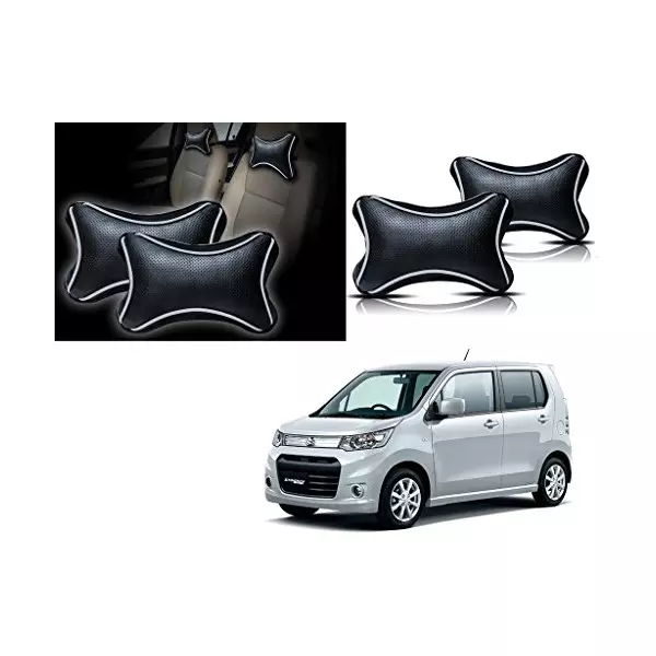 Auto Pearl Black Dots CV Car Neck Rest Pillow Compatible for Maruti Suzuki WagonR Stingray-picture-22