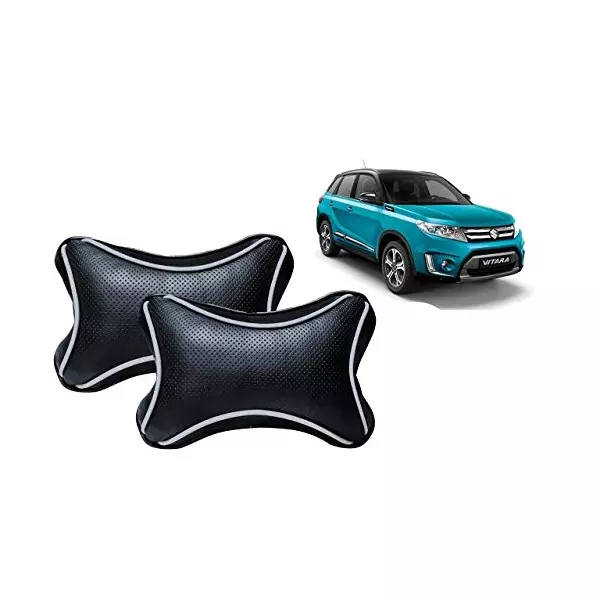 Auto Pearl Black Dots CV Car Neck Rest Pillow Compatible for Maruti Suzuki Grand Vitara-picture-18
