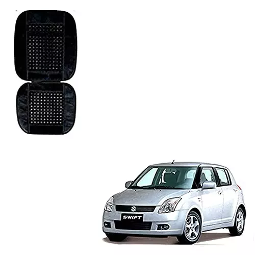 Auto Pearl Car Wooden Bead Seat Cushion with Velvet Border Compatible for Maruti Suzuki Swift Old