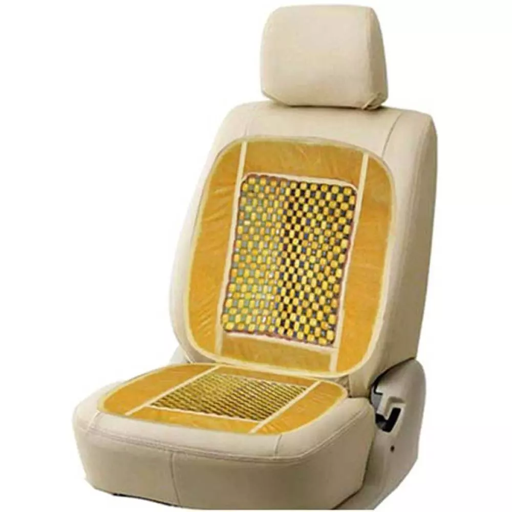 Auto Pearl Polyester, Cotton Vehicle Seating Pad For Honda City Beige