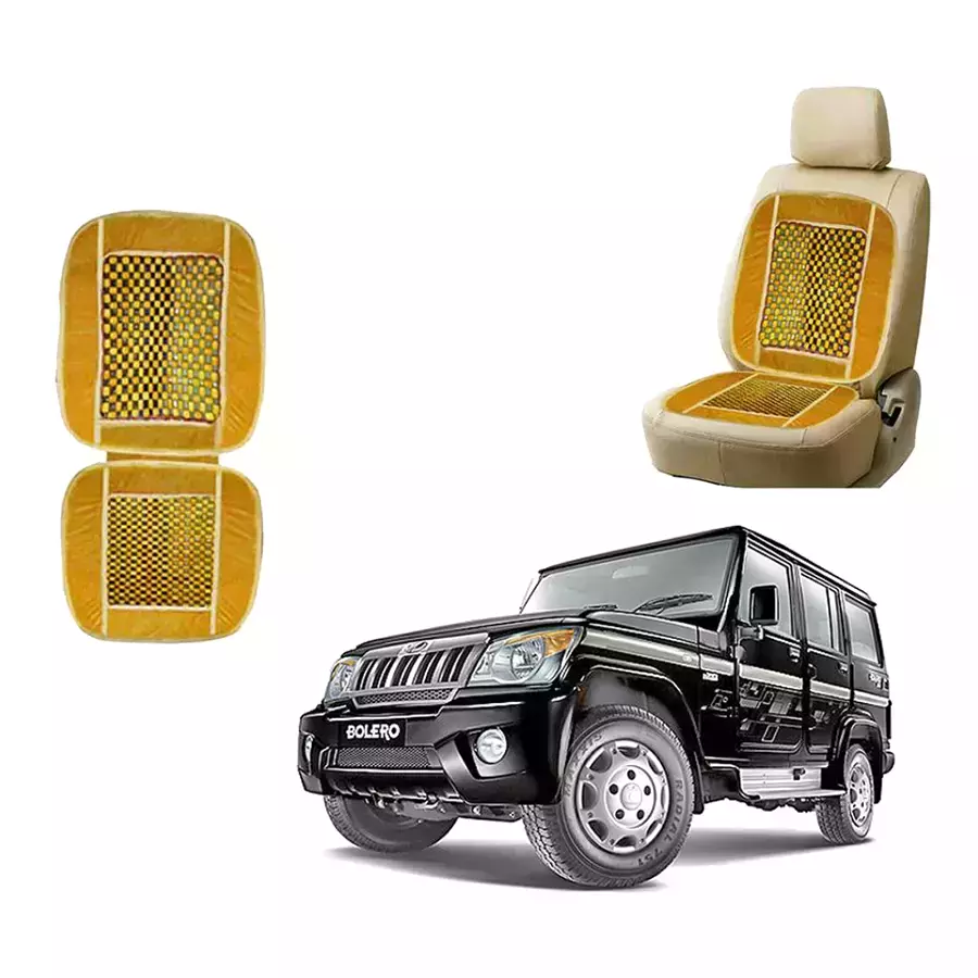 Auto Pearl Polyester, Cotton Vehicle Seating Pad For Mahindra Bolero Beige