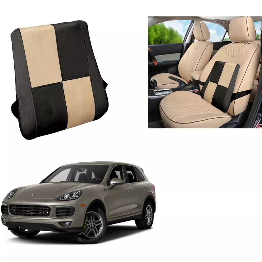 Auto Pearl Black Polyester & Cotton Car Seating Pad
