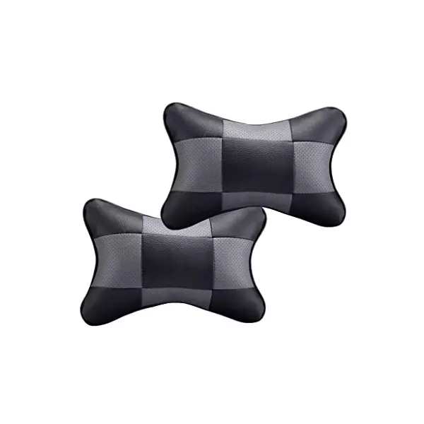 Auto Pearl Black Grey Car Neck Cushion/Neck Pillow Compatible with Maruti Suzuki Zen Estilo