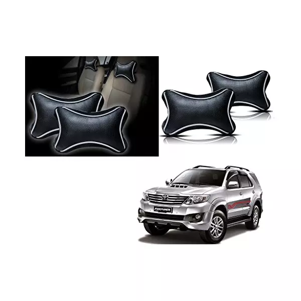 Auto Pearl Black Dots CV Car Neck Rest Pillow Compatible for Toyota Fortuner-picture-27