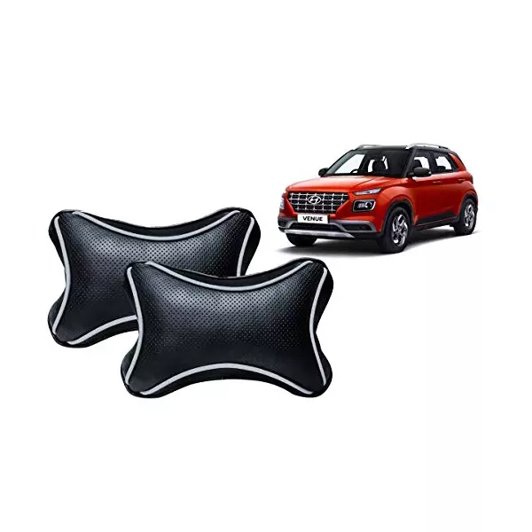 Auto Pearl Black Dots CV Car Neck Rest Pillow Compatible for Venue-picture-27