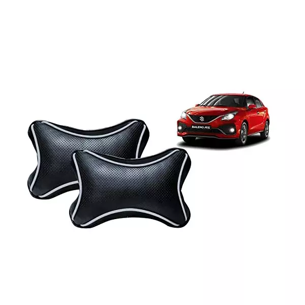 Auto Pearl Black Dots CV Car Neck Rest Pillow Compatible for Maruti Suzuki Baleno RS 2019-picture-10