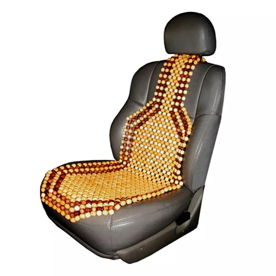 Auto Pearl Beige Leather Car Cushion for Datsun Go+, BC64