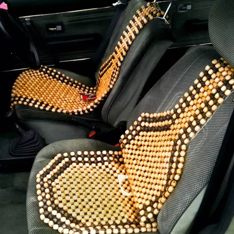 Auto Pearl Beige Leather Car Cushion for Datsun Go+, BC64
